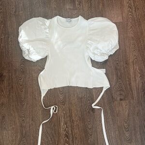 En Saison Ribbed Cream Top